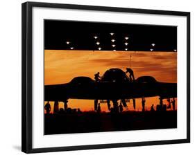 Service Members Undergo Maintenance on a B-2 Spirit-null-Framed Photographic Print