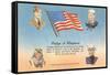 Service Men, Text of Pledge of Allegiance-null-Framed Stretched Canvas