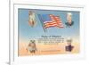 Service Men, Text of Pledge of Allegiance-null-Framed Premium Giclee Print