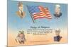 Service Men, Text of Pledge of Allegiance-null-Mounted Premium Giclee Print