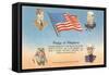 Service Men, Text of Pledge of Allegiance-null-Framed Stretched Canvas