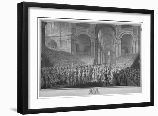 Service of Thanksgiving in St Paul's Cathedral, City of London, 1789-James Neagle-Framed Premium Giclee Print