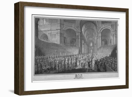 Service of Thanksgiving in St Paul's Cathedral, City of London, 1789-James Neagle-Framed Giclee Print