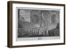 Service of Thanksgiving in St Paul's Cathedral, City of London, 1789-James Neagle-Framed Giclee Print