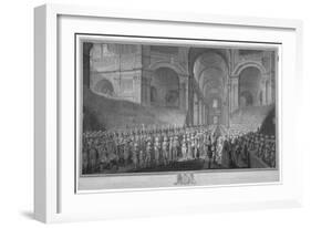 Service of Thanksgiving in St Paul's Cathedral, City of London, 1789-James Neagle-Framed Giclee Print