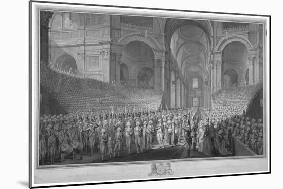 Service of Thanksgiving in St Paul's Cathedral, City of London, 1789-James Neagle-Mounted Giclee Print