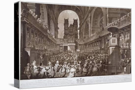 Service of Thanksgiving in St Paul's Cathedral, City of London, 1789-Robert Pollard-Stretched Canvas