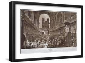 Service of Thanksgiving in St Paul's Cathedral, City of London, 1789-Robert Pollard-Framed Giclee Print