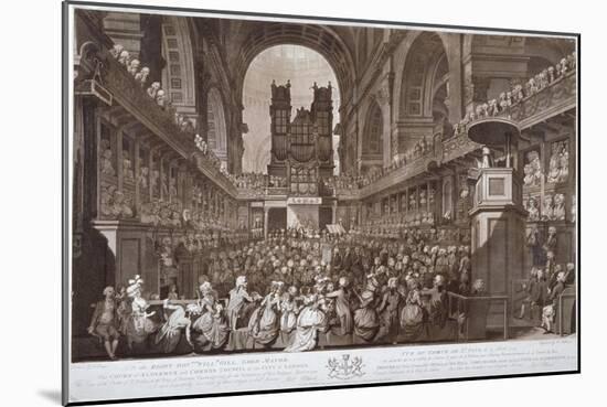 Service of Thanksgiving in St Paul's Cathedral, City of London, 1789-Robert Pollard-Mounted Giclee Print