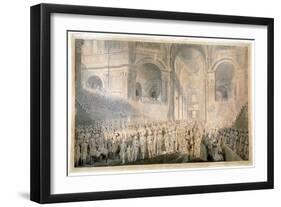 Service of Thanksgiving in St Paul's Cathedral, City of London, 1789-Edward Dayes-Framed Giclee Print