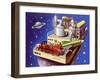 Service Station in Space for Refuelling and Repairing Interplanetary Craft-null-Framed Art Print