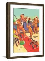 Service with a Smile-Lawson Wood-Framed Art Print