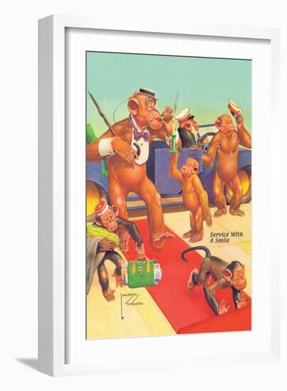 Service with a Smile-Lawson Wood-Framed Art Print