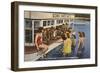 Servicemen, Bathing Girls, Silver Springs, Florida-null-Framed Art Print