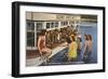 Servicemen, Bathing Girls, Silver Springs, Florida-null-Framed Art Print