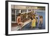 Servicemen, Bathing Girls, Silver Springs, Florida-null-Framed Art Print