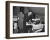 Serving Drinks, over English Channel, before Dinner, During a Transatlantic Flight-Peter Stackpole-Framed Photographic Print