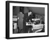 Serving Drinks, over English Channel, before Dinner, During a Transatlantic Flight-Peter Stackpole-Framed Photographic Print