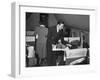 Serving Drinks, over English Channel, before Dinner, During a Transatlantic Flight-Peter Stackpole-Framed Photographic Print