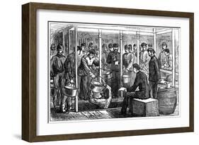 Serving Out Porter on a Troop-Ship, 1878-null-Framed Giclee Print