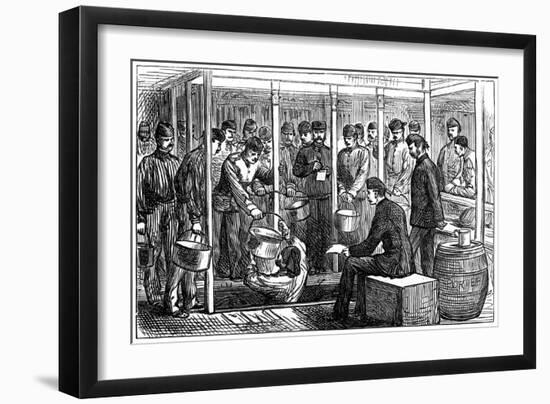 Serving Out Porter on a Troop-Ship, 1878-null-Framed Giclee Print