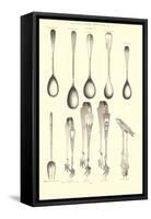 Serving Spoons and Fancy Tongs-null-Framed Stretched Canvas