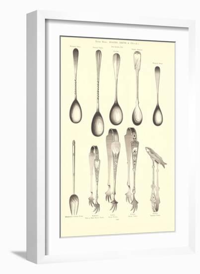 Serving Spoons and Fancy Tongs-null-Framed Art Print