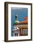 Servite Church clock tower, Old Town, Innsbruck, Tyrol, Austria.-Michael DeFreitas-Framed Photographic Print