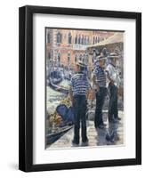 Servizzio Gondole, Grand Canal-Rosemary Lowndes-Framed Giclee Print