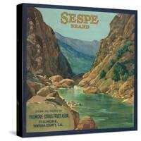 Sespe Orange Label - Fillmore, CA-Lantern Press-Stretched Canvas