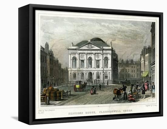 Sessions House, Clerkenwell Green, Islington, London, 1831-S Lacey-Framed Stretched Canvas