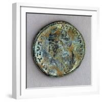 Sestertius from Imperial Age, Recto, Roman Coins-null-Framed Giclee Print