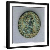 Sestertius from Imperial Age, Recto, Roman Coins-null-Framed Giclee Print