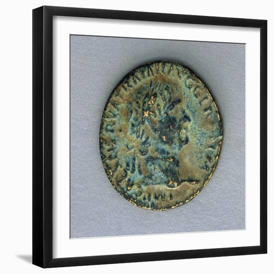 Sestertius from Imperial Age, Recto, Roman Coins-null-Framed Giclee Print