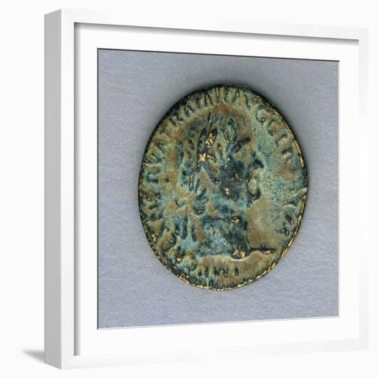 Sestertius from Imperial Age, Recto, Roman Coins-null-Framed Giclee Print