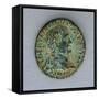 Sestertius from Imperial Age, Recto, Roman Coins-null-Framed Stretched Canvas