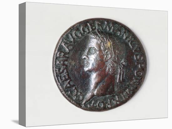 Sestertius of Caligula Bearing Image of Emperor, Recto, Roman Coins AD-null-Stretched Canvas
