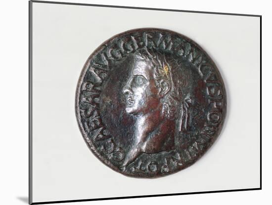 Sestertius of Caligula Bearing Image of Emperor, Recto, Roman Coins AD-null-Mounted Giclee Print