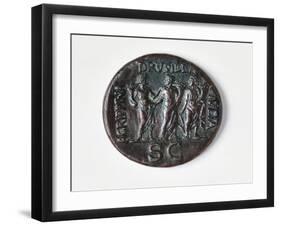 Sestertius of Caligula, Verso, Roman Coins AD-null-Framed Giclee Print