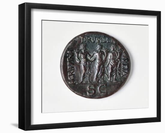 Sestertius of Caligula, Verso, Roman Coins AD-null-Framed Giclee Print