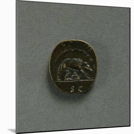 Sestertius of Emperor Antoninus Pius-null-Mounted Giclee Print