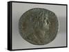 Sestertius of Hadrian, Minted in Rome, Bearing Image of Emperor, Roman Coins Ad-null-Framed Stretched Canvas