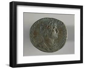 Sestertius of Hadrian, Minted in Rome, Bearing Image of Emperor, Roman Coins Ad-null-Framed Premium Giclee Print