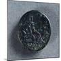 Sestertius of Vespasian Depicting Roma Seated on Seven Hills and Capitoline Wolf-null-Mounted Giclee Print