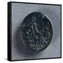 Sestertius of Vespasian Depicting Roma Seated on Seven Hills and Capitoline Wolf-null-Framed Stretched Canvas