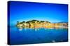 Sestri Levante, Silence Bay Sea Harbor and Beach View. Liguria, Italy-stevanzz-Stretched Canvas