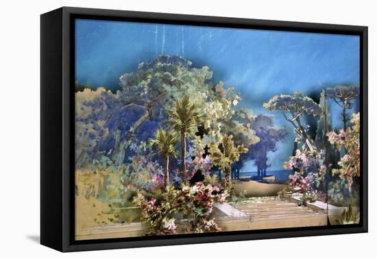 Set Design by Amable Petit and Eugene-Benoit Gardy Depicting Palace Gardens-Giuseppe Verdi-Framed Stretched Canvas