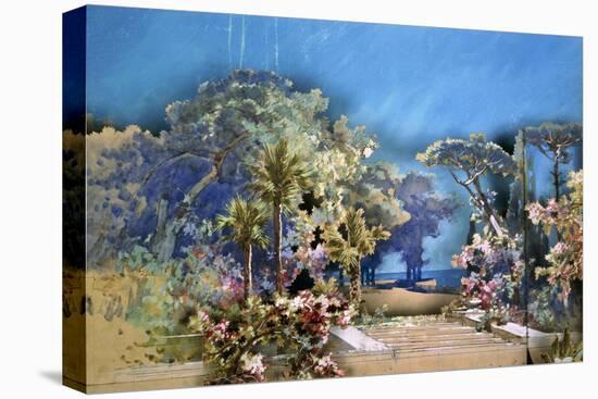 Set Design by Amable Petit and Eugene-Benoit Gardy Depicting Palace Gardens-Giuseppe Verdi-Stretched Canvas