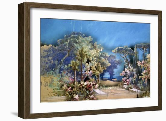 Set Design by Amable Petit and Eugene-Benoit Gardy Depicting Palace Gardens-Giuseppe Verdi-Framed Giclee Print