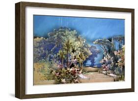 Set Design by Amable Petit and Eugene-Benoit Gardy Depicting Palace Gardens-Giuseppe Verdi-Framed Giclee Print